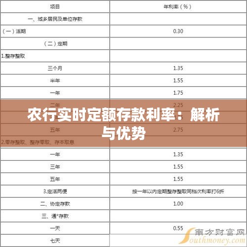 农行最新定期存款利率揭秘，深度分析与观点阐述